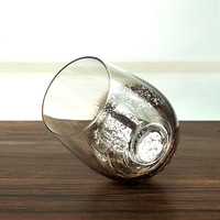 Ensemble de verres à vin sans pied en verre style moderne LB, motif ciel étoilé, 500 ml, pour mariages, fêtes, cadeaux