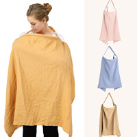 Serviette d'allaitement respirante en coton uni, couverture en mousseline, serviette d'allaitement quatre saisons