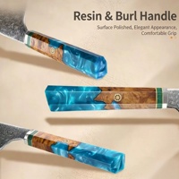 Couteaux à viande Nakiri de 7 pouces en acier Damas, construction forgée, pour droitiers, longueur de lame de 6 à 7 pouces, manche en bois