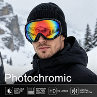 Lunettes de ski personnalisées par le fabricant, protection UV400, lunettes de sport pour le ski, lunettes de neige polarisées anti-buée, lunettes de snowboard
