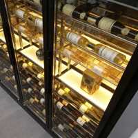 Cave à vin moderne de luxe à température constante pour hôtel, armoire de présentation de vin pour la maison