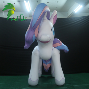 Cheval gonflable violet avec sph, poney jouet cheval pour enfants et adultes, cheval volant dessin animé - Product Image 1