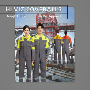 कस्टम सुरक्षा उच्च दृश्यता लुभावनी कपास वर्कवियर कवरॉल के लिए कवर-समग्र रूप से प्रतिबिंबित स्ट्रिप्स - Product Image 2