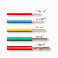 Câble d'alimentation monobrin isolé en PVC, fil de cuivre BV, fourni directement par l'usine, pour le câblage de construction