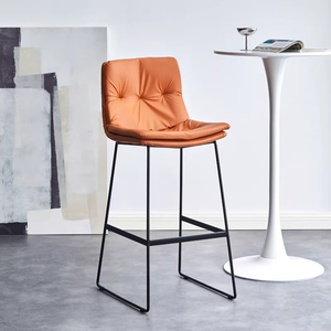 Juego de Mesa y Taburetes de Hierro Modernos <span class=keywords><strong>para</strong></span> Restaurante, Diseño Moderno, Asientos de Espuma de Alta Densidad, Muebles de Comedor Comerciales <span class=keywords><strong>para</strong></span> Cafeterías - Product Image 5