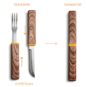 Cuchillo y Tenedor de Plástico, Juego de 2 Piezas, Cubertería de Acero Inoxidable, Cuchillos, Juego de Cuchillos - Product Image 4