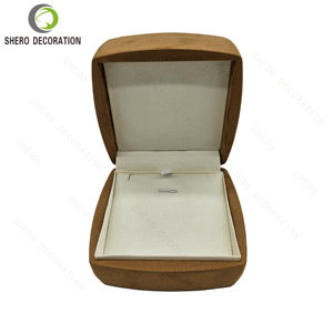 High End Ring <b>Jewelry</b> <b>Box</b> Factory Handmade Suede Jewellery <b>Box</b> Packaging Custom logo Jewellery Gift <b>Box</b> - Product Image 4