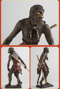 Ornements de personnage du Roi Singe Black Myth Wukong, cadre <span class=keywords><strong>antique</strong></span> en cuivre, artisanat, cadeau de mariage, pour bureau ou meuble TV - Product Image 6