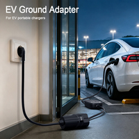 Adaptateur de dérivation de terre portable pour câble d'extension EV sans fil de terre, nouveau CCS2 Type2 J1772 Prise Tesla pour Inde Brésil BYD MINI