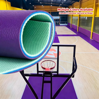 HANLI 4,5mm Gem-Textur Basketballplatz PVC-Bodenbelag, Hochbelastbar und Feuerhemmend