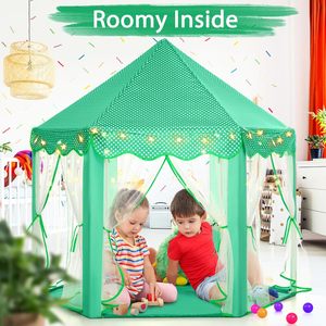 Portable Kids Toy Tent Princess Pink Girl Castle Play House Children Small House Folding <strong>Playtent</strong> Children's Tent Indoor - Product Image 2