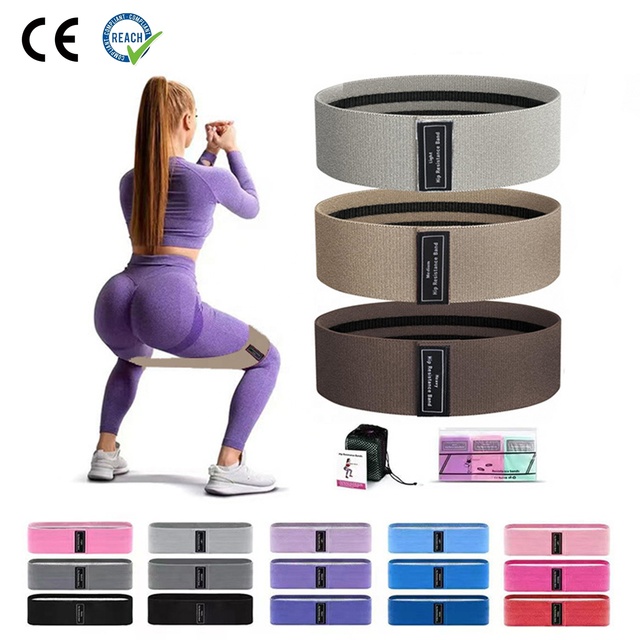 VIGFIT Gluteal Resistance Bands Custom Circle Booty Bands De Resistance 3 Set With Bag Hip Anti-slip Fabric Resistance Bands Set