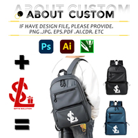 Tas Ransel Laptop Kapasitas Besar Anti Air, Tas Ransel Perjalanan Multi-Kantong, Tas Sekolah Kuliah, Logo Dapat Disesuaikan