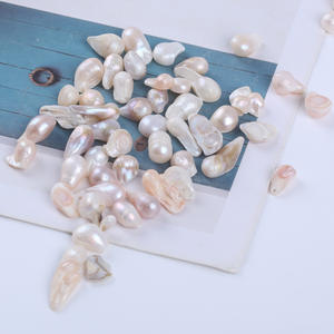 Perles d'eau douce baroques blanches d'aquaculture de 7-9 mm, perles naturelles en vrac avec coquille adhésive non poreuse - Product Image 4