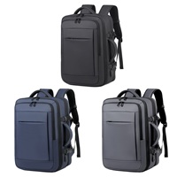 Sac à dos pour ordinateur portable extensible, grande capacité, étanche, avec charge USB, bretelles réglables, tendance, pour les voyages, vente chaude