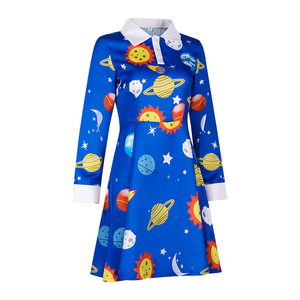 <span class=keywords><strong>Disfraz</strong></span> de Vestido Azul Vintage de la Maestra Miss Frizzle del Autobús Mágico de <span class=keywords><strong>Halloween</strong></span> para Mujer Adulta DONG-047 - Product Image 5