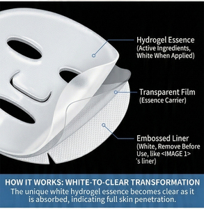 Masque facial en cristal translucide orange à haute marge <span class=keywords><strong>de</strong></span> profit, faible MOQ, personnalisation, masque en <span class=keywords><strong>feuille</strong></span> <span class=keywords><strong>de</strong></span> collagène pour le soin <span class=keywords><strong>de</strong></span> la peau - Product Image 2