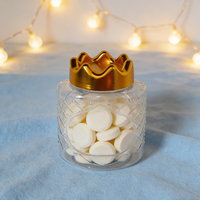 Pot en plastique PET rond pour biscuits, en-cas et aliments, emballage alimentaire en PET