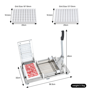 Machine manuelle à brochettes de viande en acier inoxydable, pour la préparation de brochettes de kebab et de shashlik pour cuisines commerciales - Product Image 3