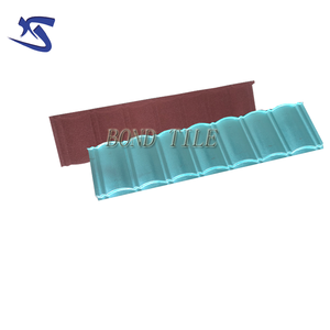 Tuiles de <span class=keywords><strong>toiture</strong></span> en métal revêtues de pierre de taille standard (forme <span class=keywords><strong>ondulée</strong></span>) / Tuiles de <span class=keywords><strong>toiture</strong></span> imperméables et résistantes aux acides en provenance du Shandong, Chine - Product Image 5