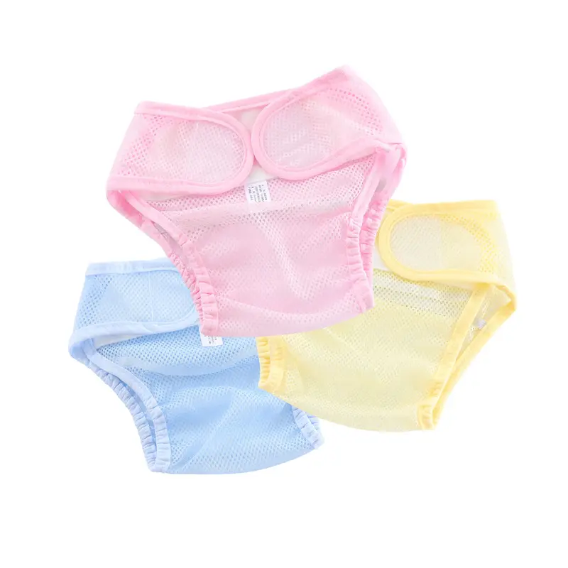 New Summer soft reusable washable baby ultra-thin breathable baby mesh nappies diapers