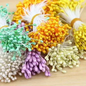 Florist supplies good quality white pearl artificial flower stamens for flower and wreath crafts