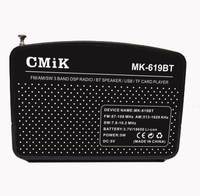 Cadeau d'entreprise promotionnel, haut-parleur portable alimenté par énergie solaire DC 9 pour V2.0, autonomie de la batterie de 15 à 20 heures, support de téléphone LED RGB, radio FM
