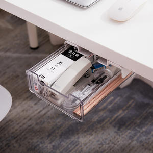 Caja de Almacenamiento Autoadhesiva para Debajo del Escritorio, Organizador Colgante Oculto para Oficina, Venta al Por Mayor - Product Image 2