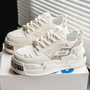 2025 New Style Thick Sole Men's Chunky <b>Shoes</b> Lace-up Fashion Non-slip <b>Height</b> <b>Increase</b> Sneakers Chaussures - Product Image 4