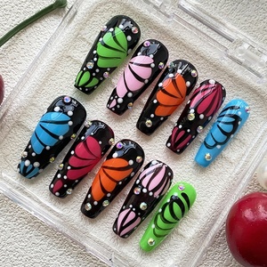 <span class=keywords><strong>Uñas</strong></span> Postizas <span class=keywords><strong>de</strong></span> <span class=keywords><strong>Diseño</strong></span> Exclusivo Y2K, Lujosas, Estilo Bailarina, 10 Piezas, Gruesas, Reutilizables, <span class=keywords><strong>Cortas</strong></span>, con Acabado Brillante y <span class=keywords><strong>Diseño</strong></span> Tallado - Product Image 6