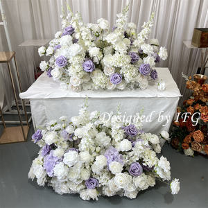 IFG مصنوع يدويًا وقطعة من عداء زهور أرجواني لزينة الممر في الزخرفة - Product Image 2