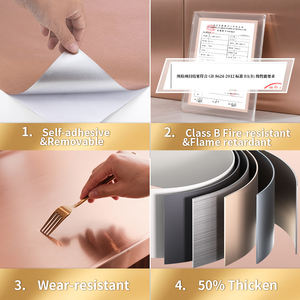 Venta al por mayor moderno PVC vinilo gris metálico papel de pared impermeable Peel Stick pegatina para Cocina Oficina edificio Baño-ignífugo - Product Image 4