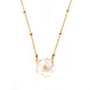Collar de Mujer con Colgante de Flor de Acero Inoxidable, Elegante y de Lujo, Joyería Personalizada al por Mayor - Product Image 1