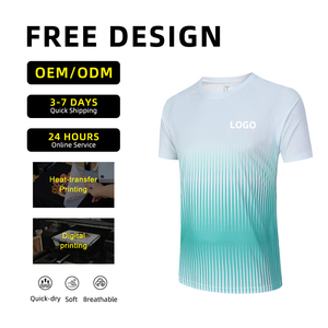 Camisetas <span class=keywords><strong>de</strong></span> Manga Corta para Correr para Hombre, Secado Rápido, Transpirables, para Maratón, Impresión Digital Personalizada, Ultraligeras <span class=keywords><strong>de</strong></span> 90g - Product Image 2