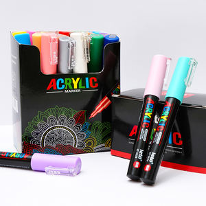 Caja de Marcadores Acrílicos de Tinta Líquida Directa para Dibujo Infantil y Estudiantes, Pintura a Base de Agua No Transparente LT-1123 - Product Image 1