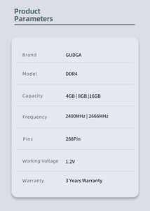 GUDGA-<span class=keywords><strong>ram</strong></span> de escritorio <span class=keywords><strong>DDR4</strong></span>, <span class=keywords><strong>2666mhz</strong></span>, 16gb, garantía de calidad - Product Image 5
