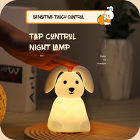 Lampe Lapin en Silicone Mini RGB Portable Personnalisable, Tactile, à Intensité Variable, Multicolore, Rechargeable par USB, pour Chambre d'Enfant et Crèche