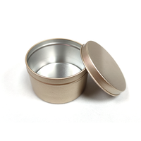 Stock de boîtes de conserve rondes en aluminium doré Pot de conserve Bocaux cosmétiques 5ml à 350ml Emballage aluminium métal aluminium