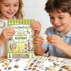 Livres d'autocollants à thème transfrontalier pour enfants, à faire soi-même, avec des costumes d'animaux en papier, vente en gros - Product Image 5