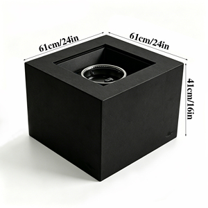 Peaktop Natural Gas/Propane <b>Fire</b> Pit 40000 BTU Eco-Friendly MGO Glass Beads Fall Steel Outdoor Garden Heating Patio Camping Use - Product Image 2