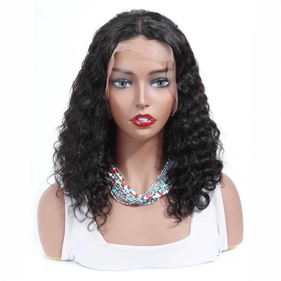 Yeswigs Sóng Sâu Tóc Người Wig 13*4 Ren Phía Trước Ngắn Bob, Chưa Qua Chế Biến Brazil Trinh Nữ Tóc Giả Ướt Và Lượn Sóng