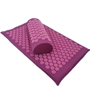Nieuwe Eco Natuurlijke Groothandel Plastic Spikes Linnen Acupressuurmat en Kussenset Met Tas - Product Image 1