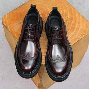 Nouvelles Chaussures Habillées Décontractées en Cuir Véritable de Première Couche pour Hommes, Modèle 2025, à Bout Pointu, Personnalisables, Très Vendues - Product Image 3