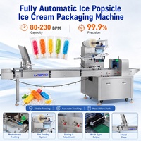 Máquina automática de envasado y embalaje flow pack para jabón, pan, hamburguesas, barras de proteínas, paletas, helados y piruletas