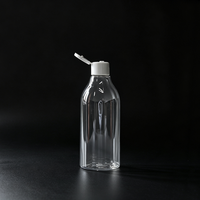 Botella de Loción Transparente de Plástico de 300 ml con Tapa Abatible y Logotipo Personalizado, Botella de Viaje Recargable de PET para Cuidado de la Piel y del Cuerpo