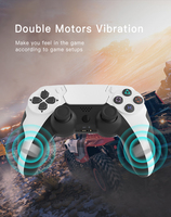 YLW Nuevo Control Inalámbrico Personalizado con Doble Vibración para Videojuegos y Gamepad para Juegos de PS4