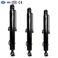 Vérin hydraulique robuste à tige de 40 mm, 25 MPa, avec œil pivotant et raccord externe pour mini-excavatrice