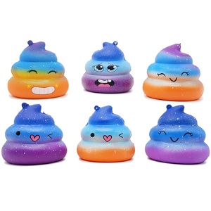 Funny Trick Toy Slow <b>Rebound</b> Poop Squishy Starry Stool Colorful PU Starry Sky Universal Age - Product Image 2