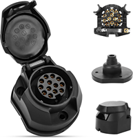 Prise de remorque 13+1 broches étanche pour remorque 12 V, prise de remorque 13+1 broches pour voiture, camion, remorque
