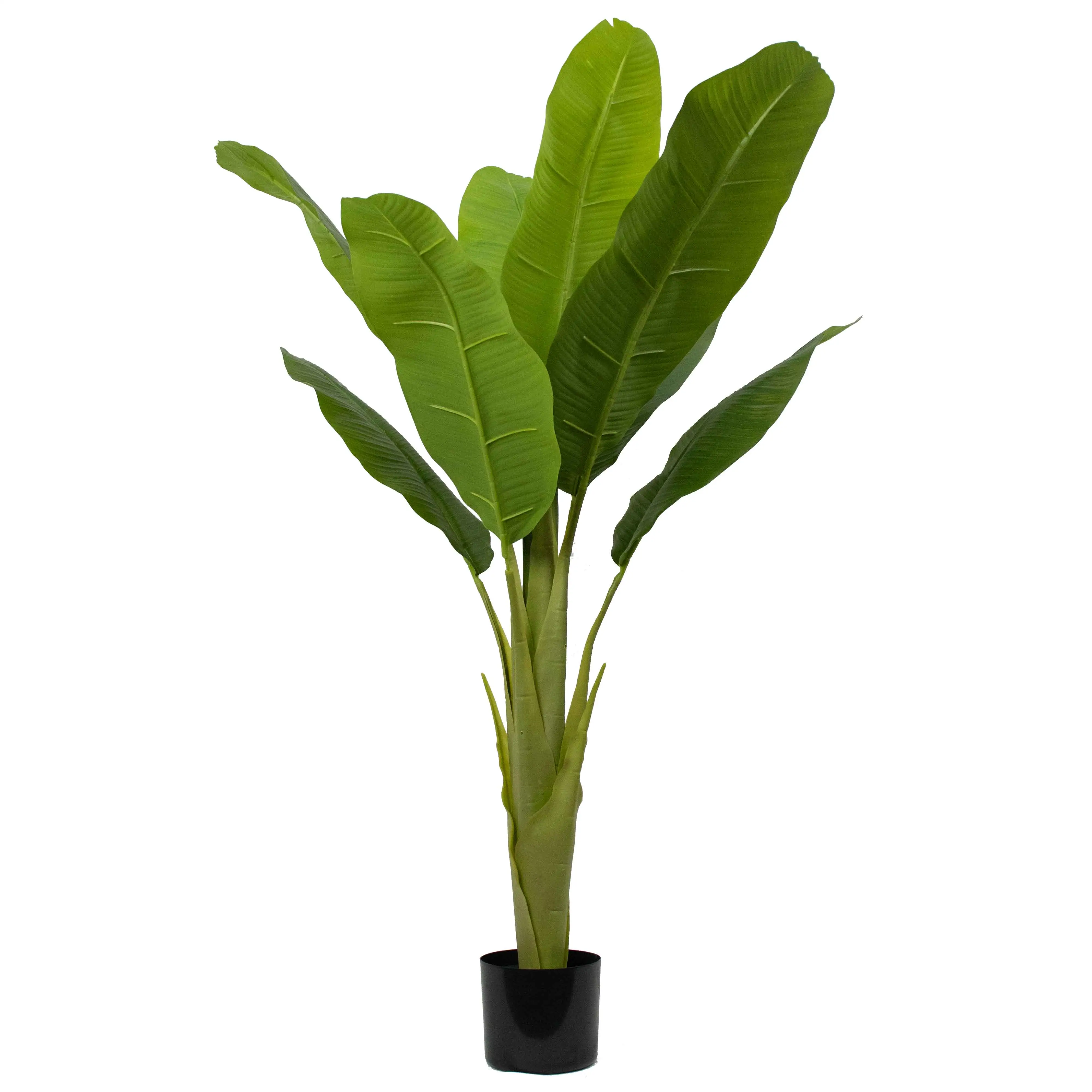 120cmシミュレートされたプラスチック8葉植物無臭装飾用庭の装飾リアルな人工オオバコMusa basjooバナナの木